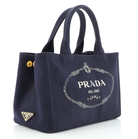 prada canvas mini tote|prada nylon tote bag small.